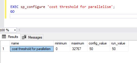 cost threshold for parallelism