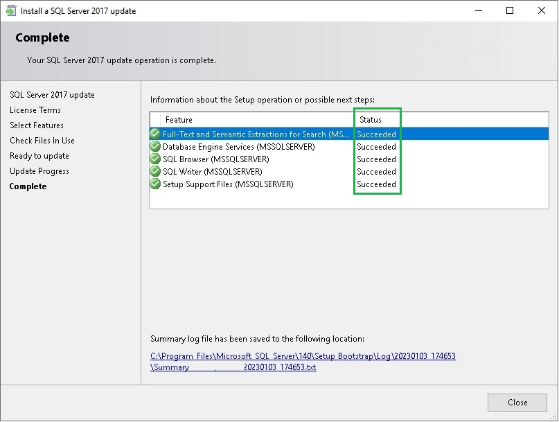 How to apply SQL Server patch in 2017