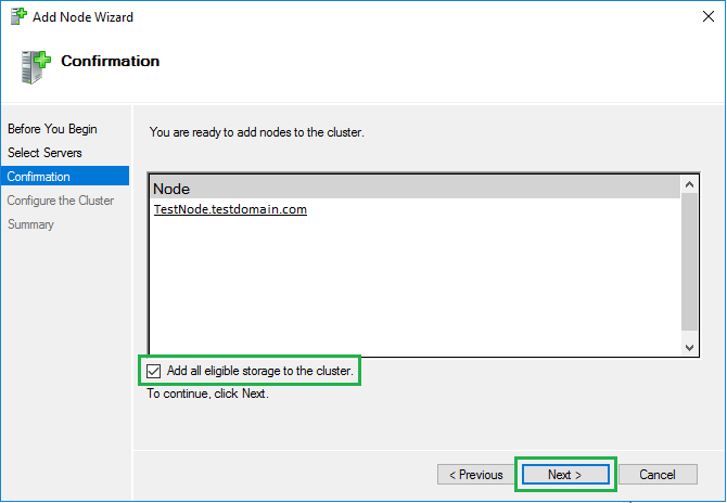 Add node to existing WSFC