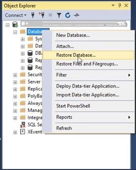 recover MSSQL database